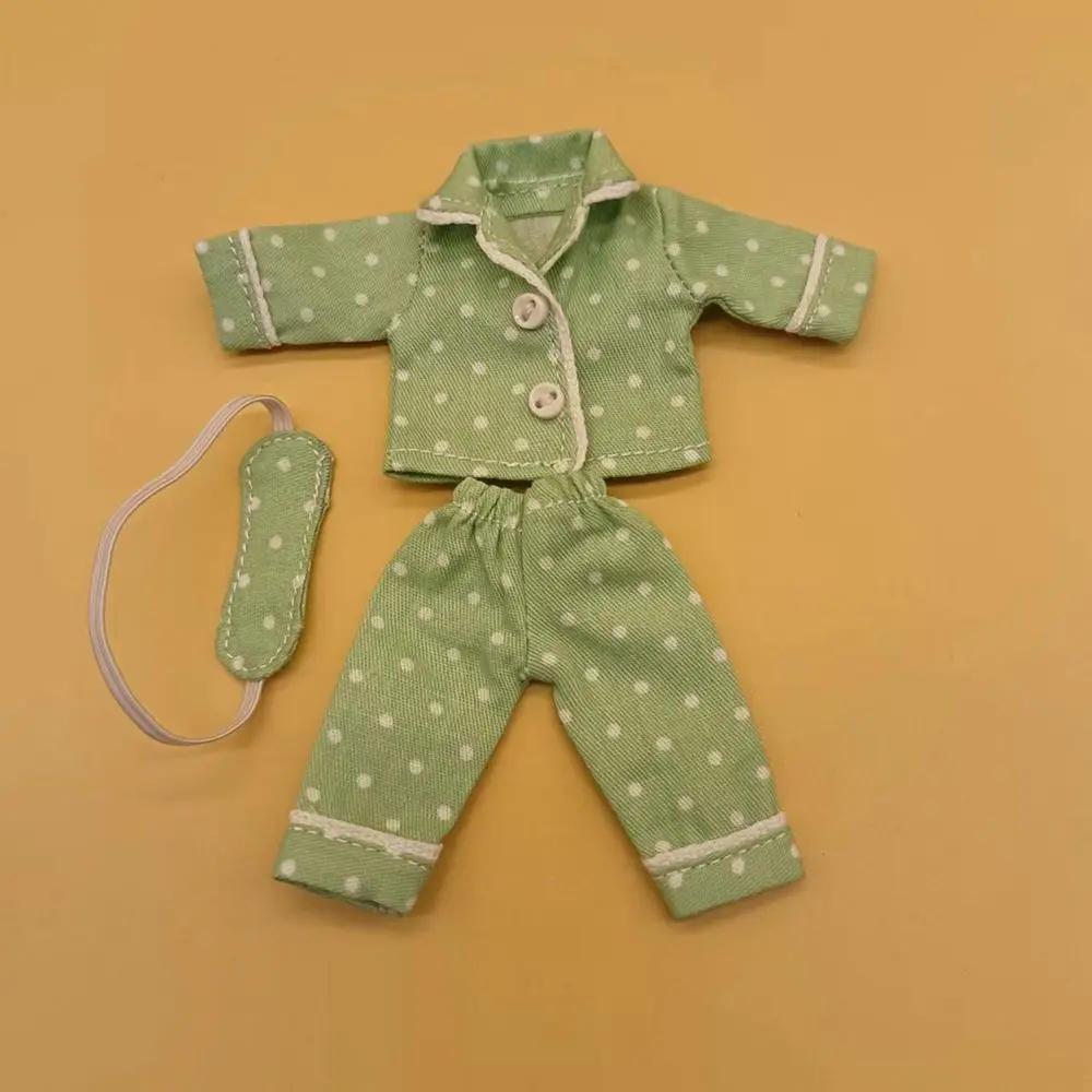 1/12 BJD Doll Figure Cute Pajamas Clothes OB11 Pajamas Eyeshade Nightgown Outfit Clothes Dolls Toys Accessories Gift For Girls