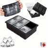 4 Grids, 6 Grids, 8 Grids Silicone Ice Tray with Lid, Ice Cube Mold, Fruit Ice Cubes for Household Ice Maker