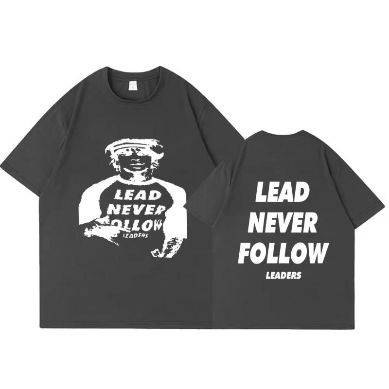 Rapper Chief Keef Lead Never Follow Leaders T Shirt Unisex Women Hip Hop Vintage Tshirt Cotton Casual Soft Oversized Tshirts