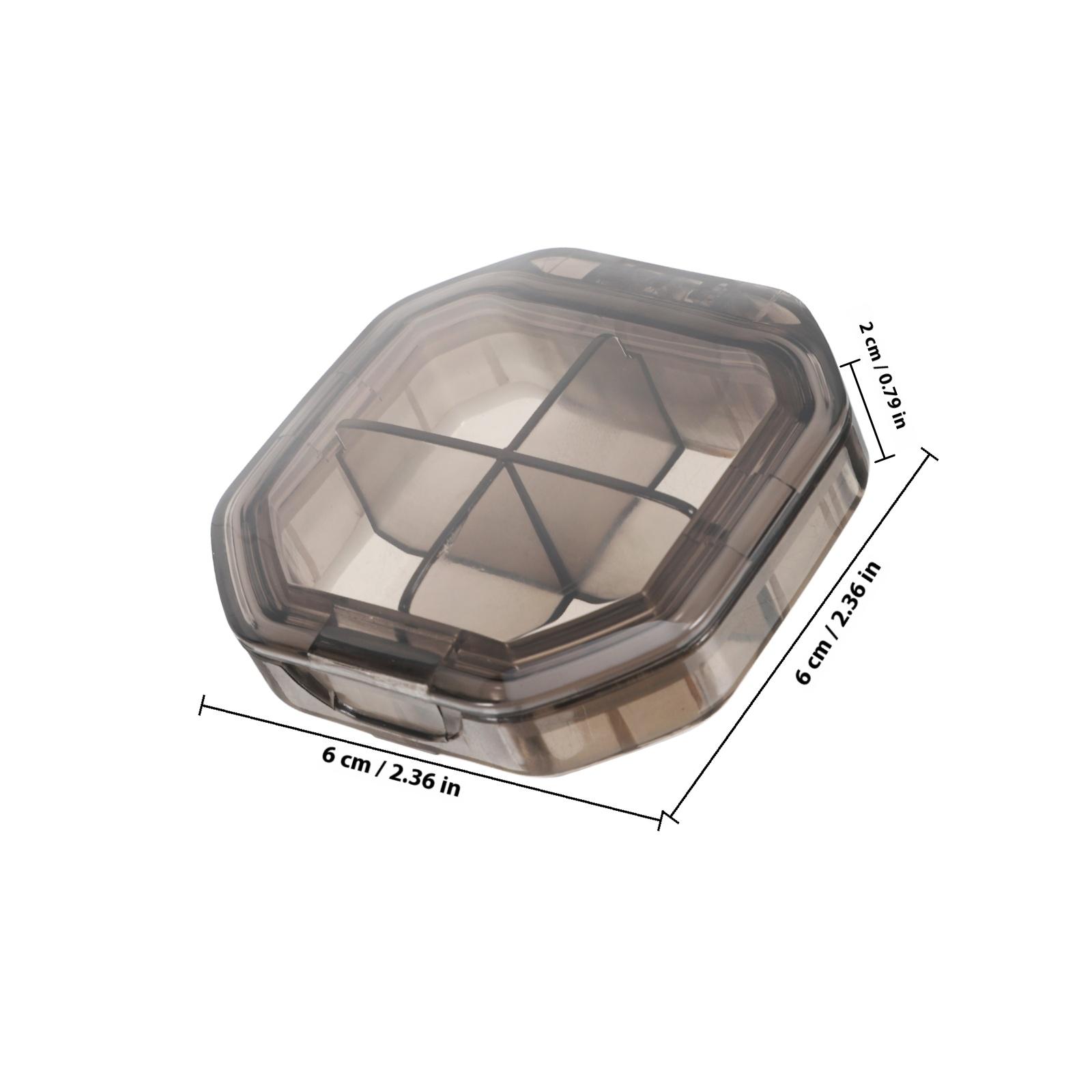 

Small Portable Pill Organizer 7 Day Segmented Medication Case Travel Friendly Medicine Storage with Labels Daily Reminder Gray світло-сірого кольору