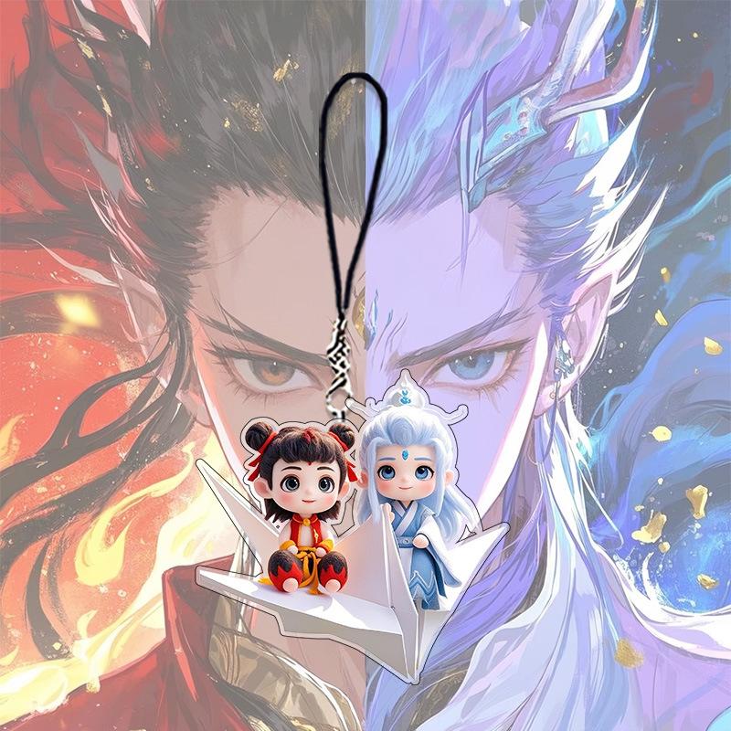 

Подвеска в виде торта-лотоса Nezha 2 Devil, детский морской мультфильм, аниме, дорогая цепочка для мобильного телефона Nezha Ao Bing, подвеска