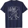 Rock Cat Guitar Music Funny Feline Rocker Design T-Shirt