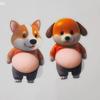 2pcs 3D Cute Puppy Sticker Squeezeable Shiba Inu Phone Case Decoration Children's Birthday Party Favor Festival Supplies