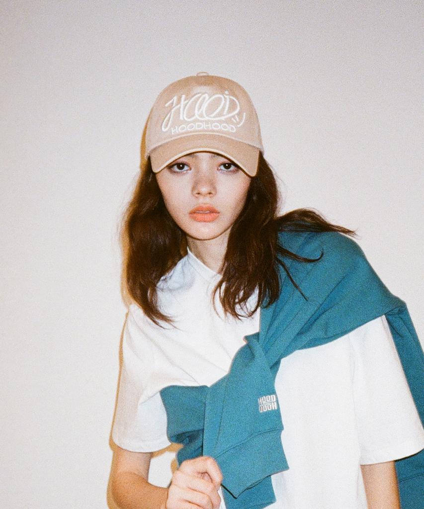 HOODHOOD Signature Logo Ball Cap Beige