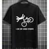 Faccio le Mie Stunt Mountain Bike Maglietta Divertente Slogan Grafica T-shirt Casual Manica Corta Girocollo Abbigliamento Outdoor