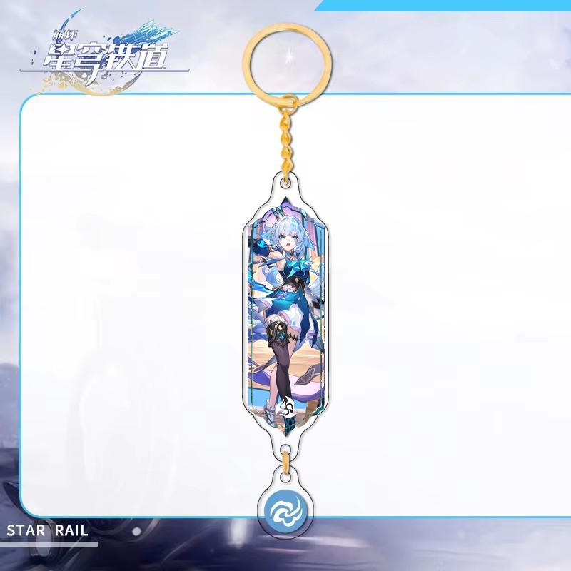 Game Honkai: Star Rail Acrylic Keychain Long Strip Pendant Figure Castorice Cipher Hyacine Mydei Anaxa Accessories Ornament