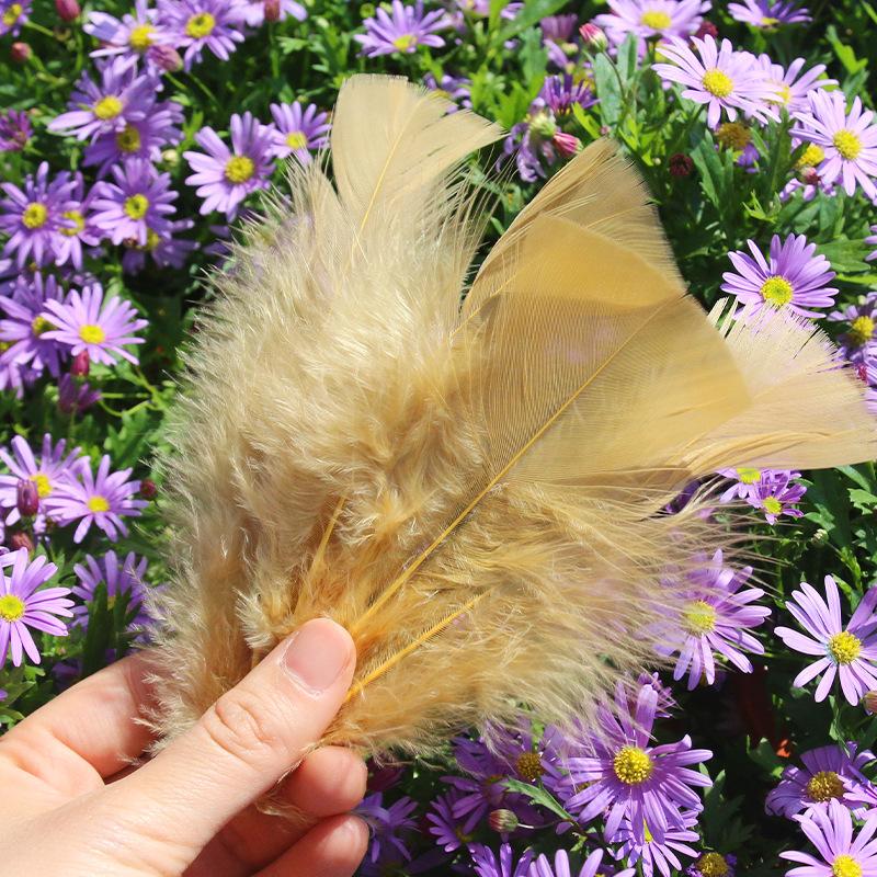 50Pcsdiy Handmade Feathers Flat Turkey Feathers Large Head Piece Feathers, Mask Decorative Clothing Material