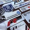 LMN1 Emblems Volkswagen Series Aluminum Badge Car Body Stickers Decals For VW GTI Polo Golf Passat Tiguan Arteon Touareg Taigo Caddy