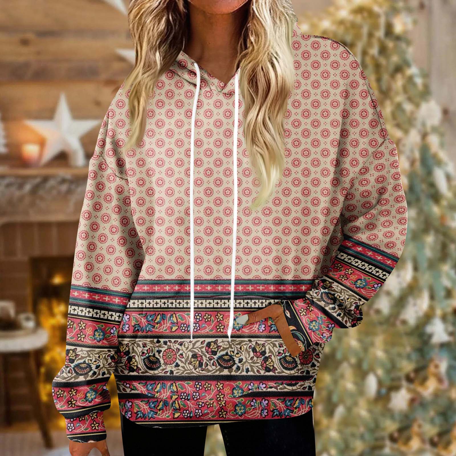 

Толстовки для женщин оверсайз зимние плюшевые милые свитшоты пуловер модная осенне-зимняя одежда XL арбуз красный