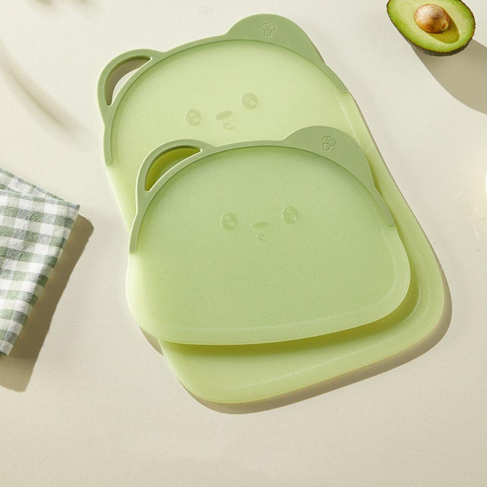 Kitchen Tools Bear Chopping block Plastic Silicone Cutting Board Anti slip Food Grade Food Cutting Board Vegetables