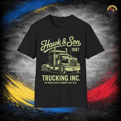 T-shirt Hawk & Son Trucking Over The Top Movie Unisex Softstyle Tee