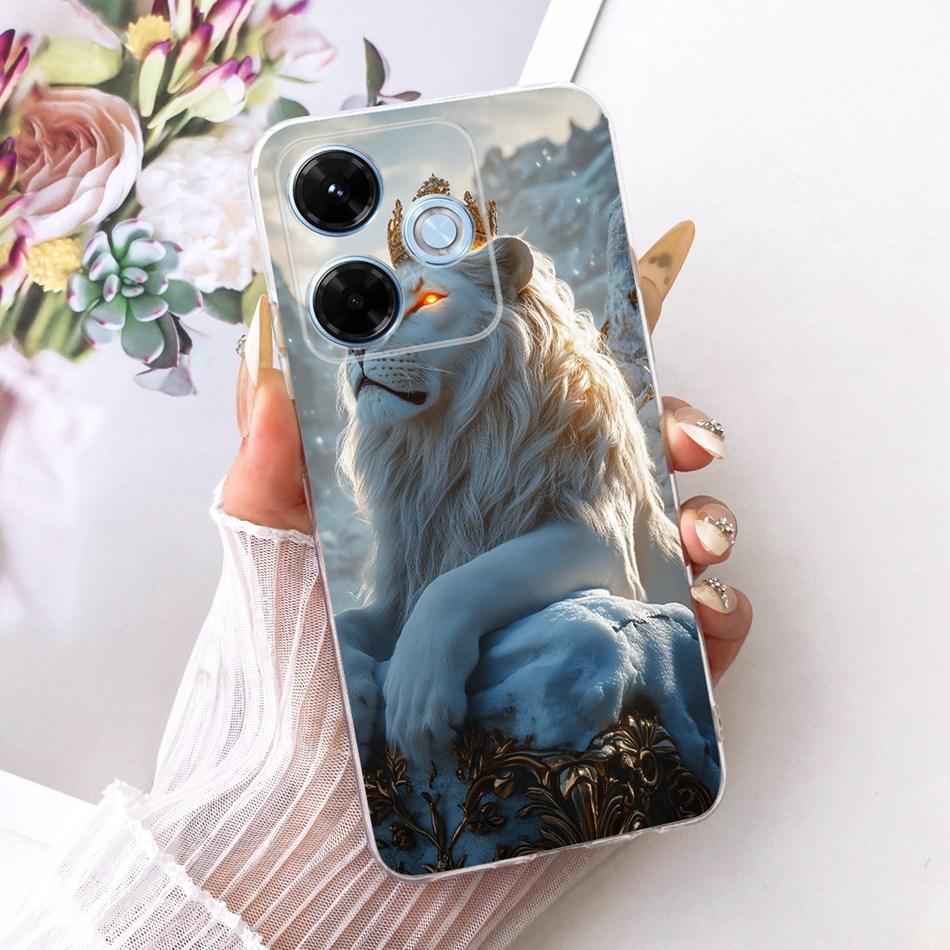 For Xiaomi Redmi 13X Cool Dragon Tiger Pattern Phone Case For Redmi 13X Soft Silicone TPU Cases