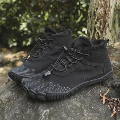 Plus Velvet Winter Hiking & Cycling Shoes: Five-Finger, Cotton, Warm, Thick, Non-Slip, Waterproof for Men & Women