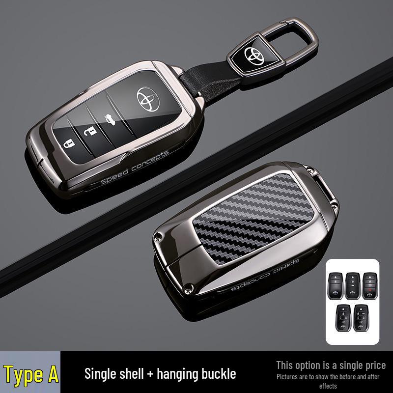 Toyota Key Case for Corolla, Camry, Levin, RAV4, Avalon, IZOA, CHR, Highlander - Snap Button Design
