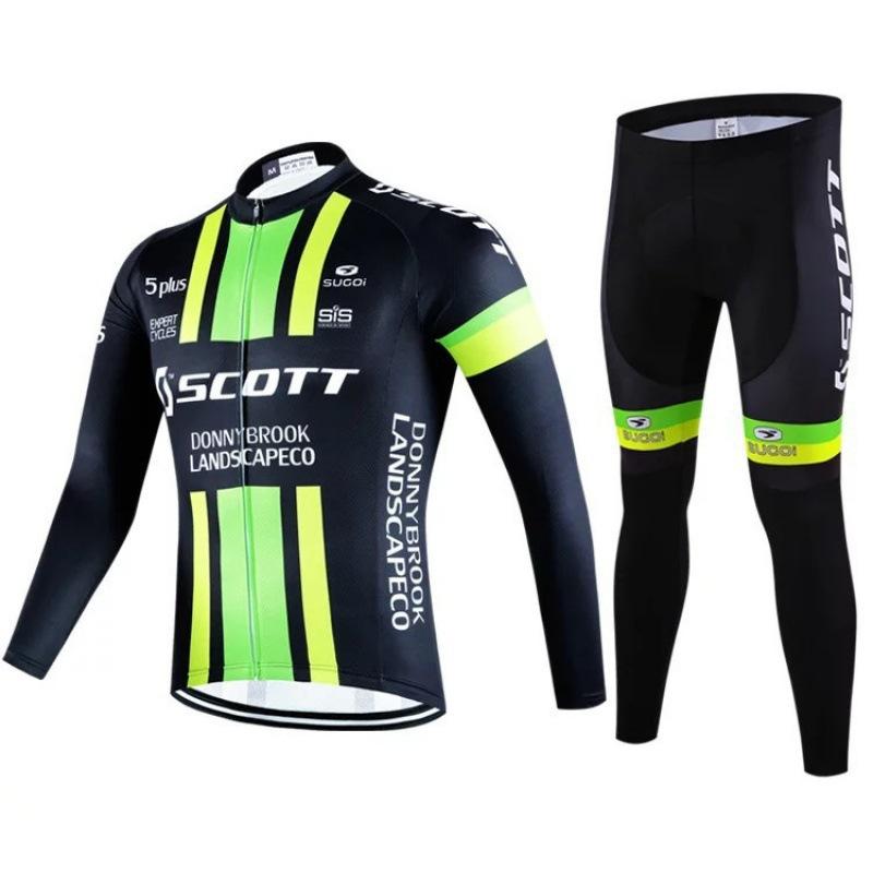 Cross-border hot-selling spring, autumn and summer long-sleeved cycling suit, breathable and quick-drying bicycle suit, drawing design
