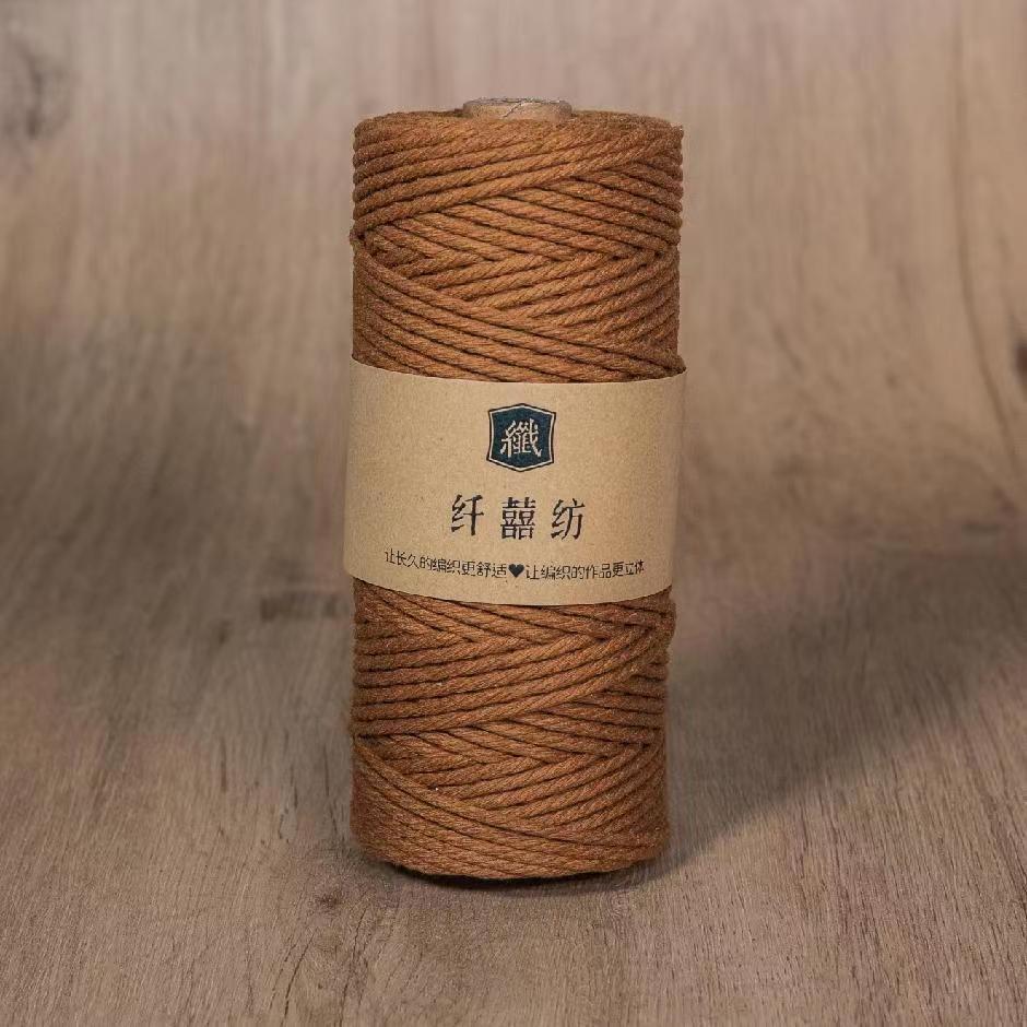 3Mm100M Colored Cotton Rope Thread Handmade Diy Bundled Woven Bag Wound Decorative Thread Tapestry Accessories Material