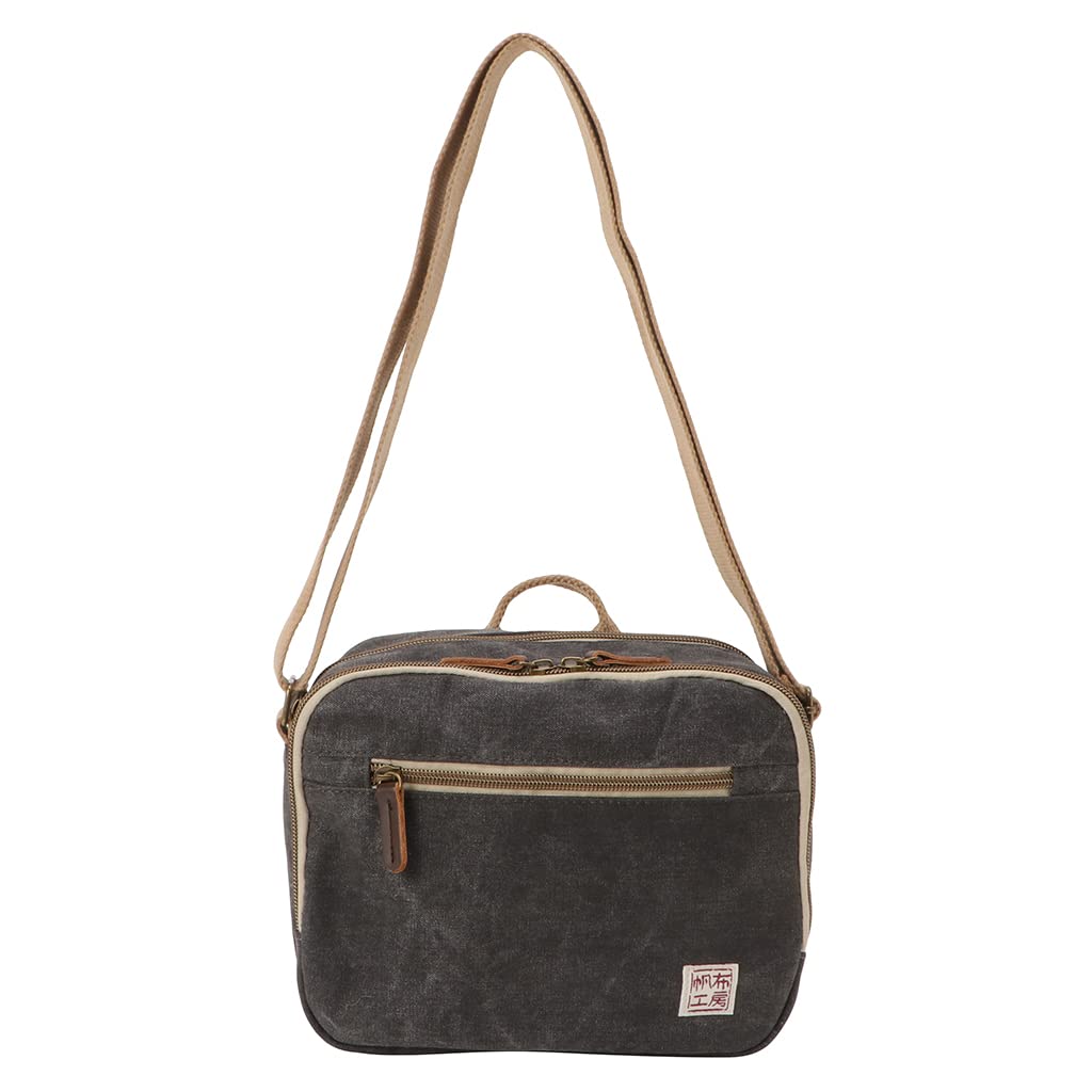 Hanpu Kobo Shoulder Bag for Men and 10 Black Women, Small, Lightweight, Crossbody, No. Canvas, 3x05,
