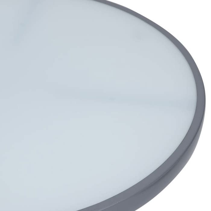 Maison Exclusive - Table de jardin Gris clair 80 cm Acier et verre
