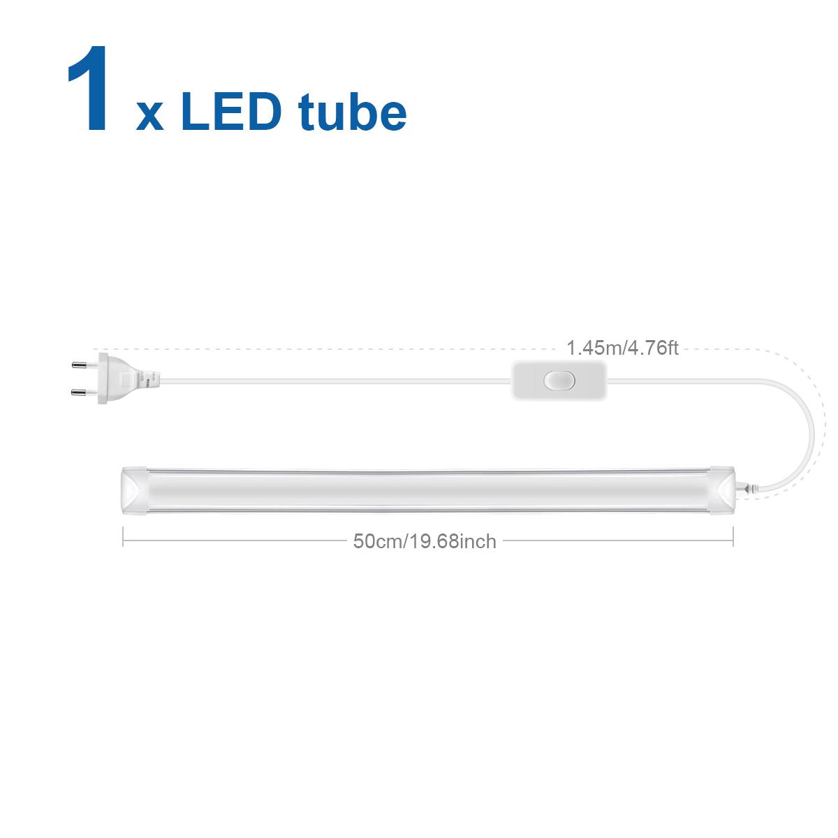 

Ultra Bright 50CM Aluminum LED Light Bar T8 Tube Bulb 25W Warehouse Garage Lamp For Indoor Shop Desk Kitchen Cabinet Lighting EU Warm White