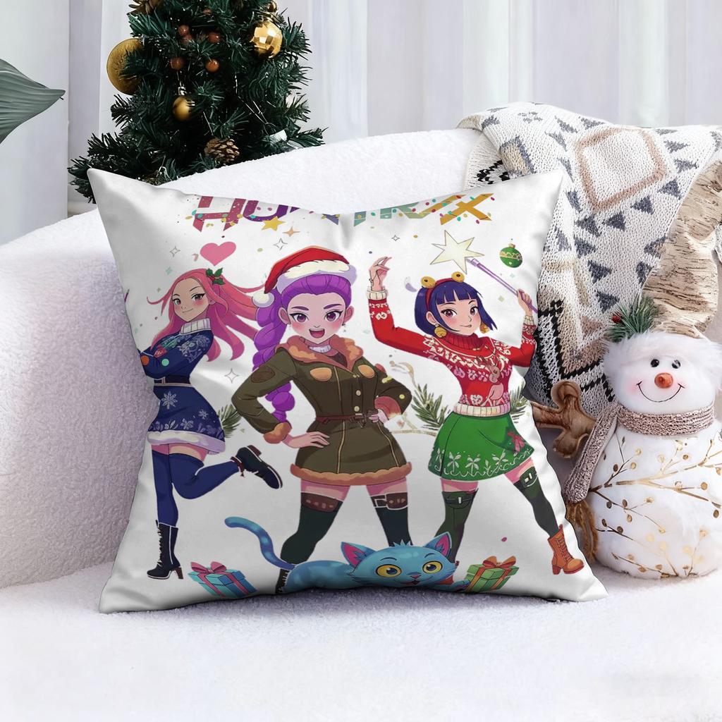 KPop Demon Hunters shines in the Christmas style!Miracle girl image Christmas pillowcase fashion Home Decoration