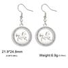 Cool Running Horse Drop Earrings Women Stainless Steel Clear Zircon Round Earrings Gold Animal Jewelry Gift