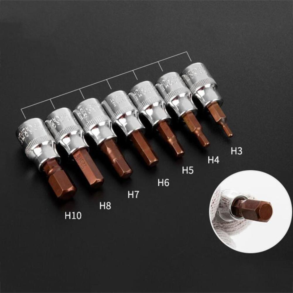 T10-T55 Drive Bit Socket 1 Pc 3/8 Inch H3-H10 Hex Socket Bit Screw Driver Socket Screwdriver Bit Tool Practical