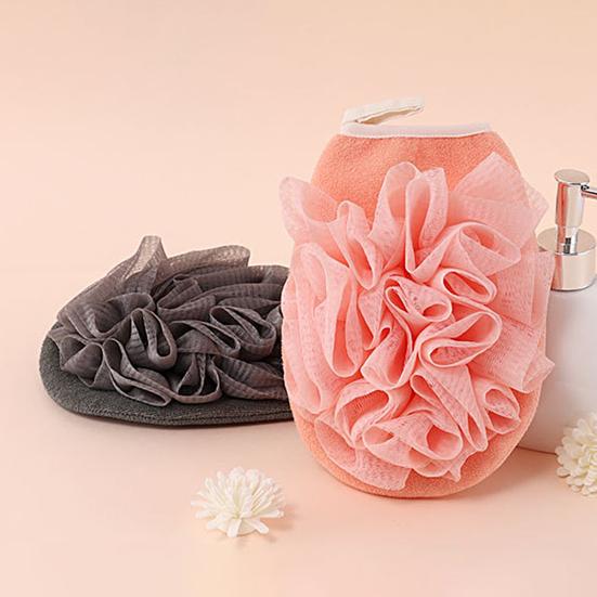 Bath Sponge Ultra Soft Fast Foaming Faux Silk Double-Sided Exfoliating Shower Loofah Glove for Home