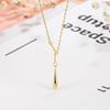 New 925 Sterling Silver Necklace Simple Style Geometric Shape Pendant Women CHoker Birthday Gift Exquisite Jewelry