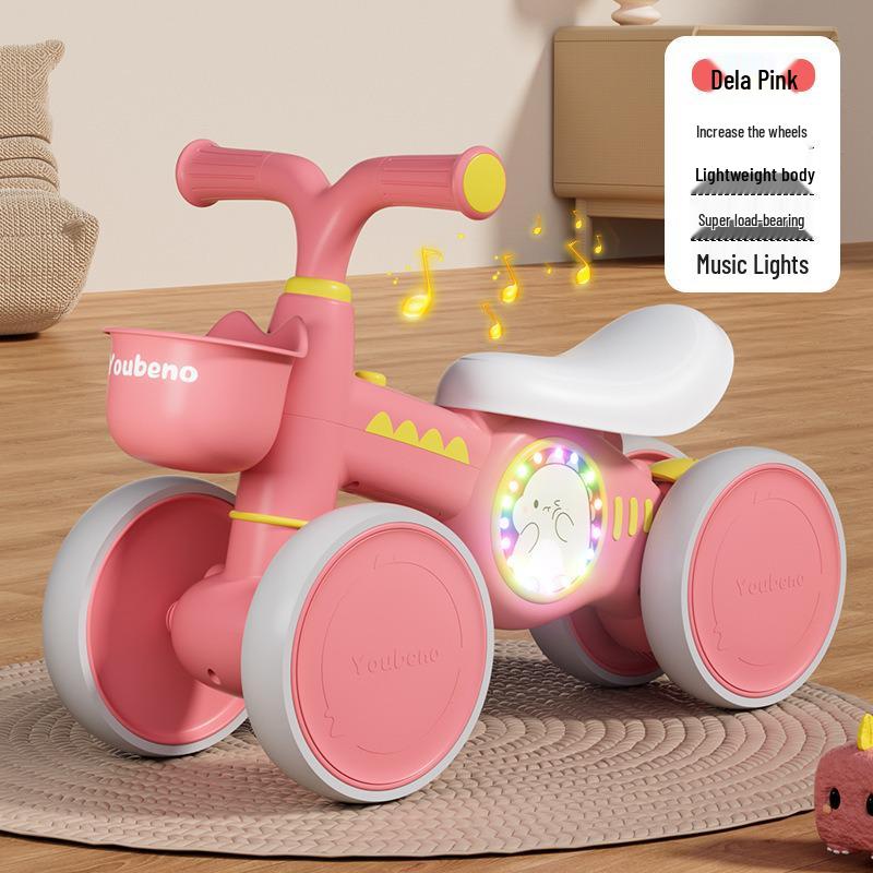 Loopfiets voor peuters 1-3 jaar: Loopfiets zonder pedalen & Vierwielige scooter