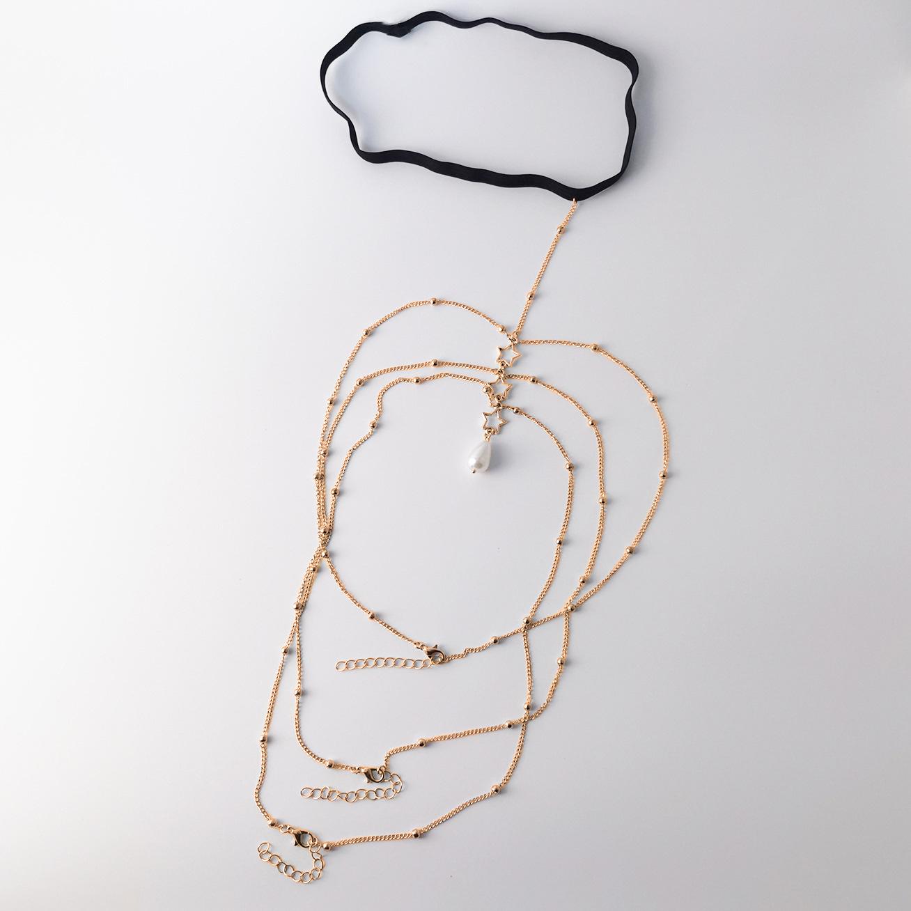 

Европейская и американская трансграничная мода: Браслет на ногу с кисточкой в виде пятиконечной звезды – Холодный стиль, многослойное пляжное кольцо для ноги