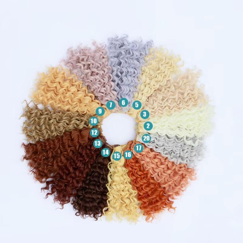 Gradient Color BJD SD Doll Hair Curly Hair Blyth Doll Wigs Accessories  Wig Making
