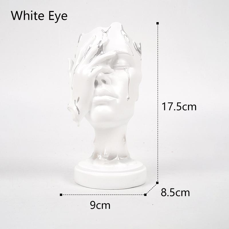

Facial Ornament Resin Abstract Portrait Statue Shed Tears Handicraft Poultry House Artwork Entrance Hall Living Room Ornament
