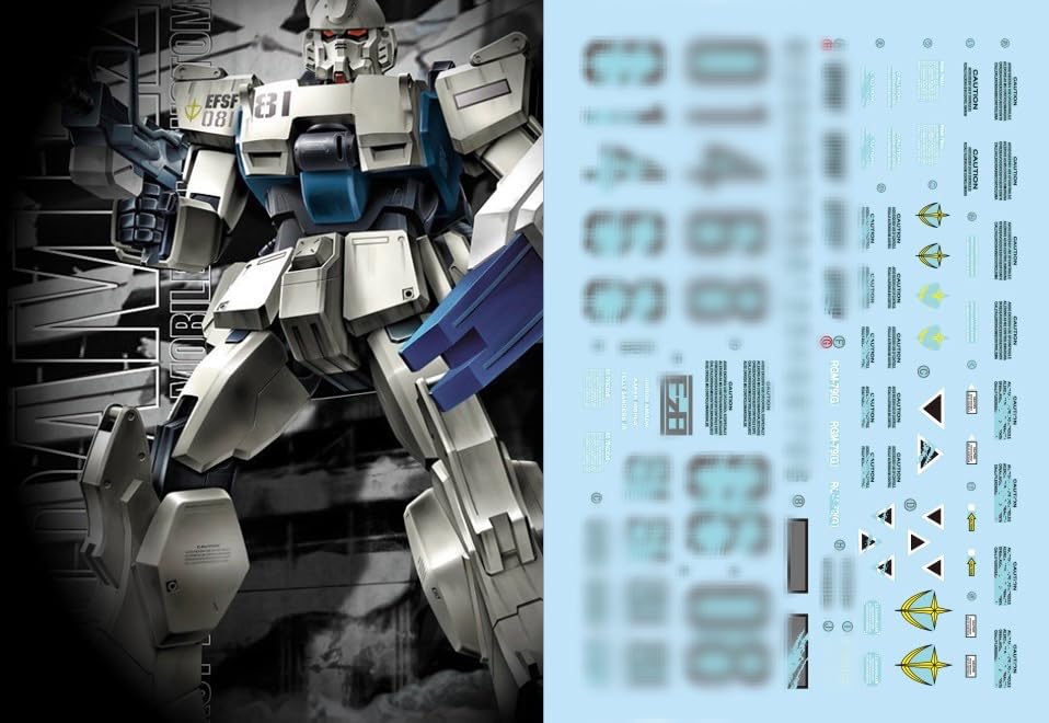 MG MGEX MGSD FM HiRM Robot MS Yukisha Water Transfer Decals MG Gundam Easy Eight Ez8 Ground Type Gundam Fluorescent!! 1/100 Detail-Up (for 1/100 +