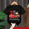 T-shirt Bambino Saetta McQueen Abbigliamento Bambini Numero Compleanno 1-9 Stampa Abbigliamento Bambini Abbigliamento Festa Top in Cotone Maglietta Cars
