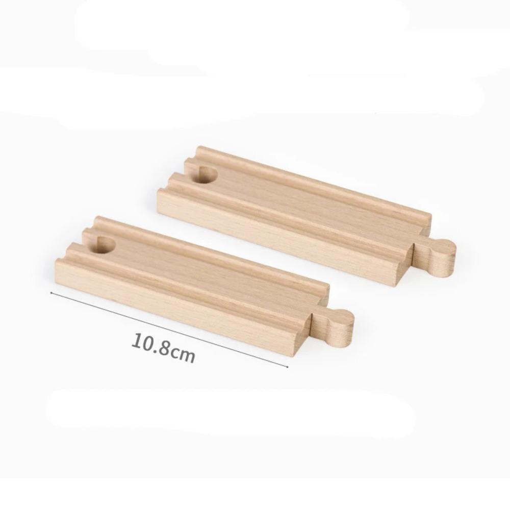 New Wooden Train Track Adapter Rail Building Block Connector Compatible All Brand Wood Railway Wooden Train Track Accessories