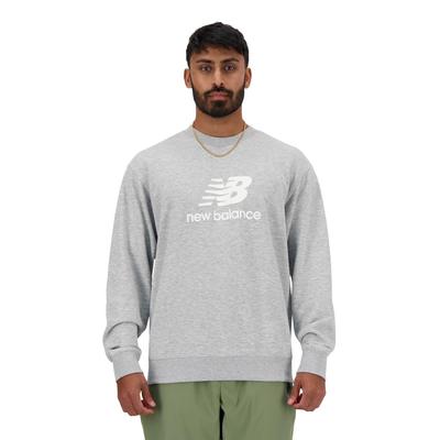 Bluza z okrągłym dekoltem AG S Męska ze Stackowanym Logo (MT41500) (Sportowa szarość)