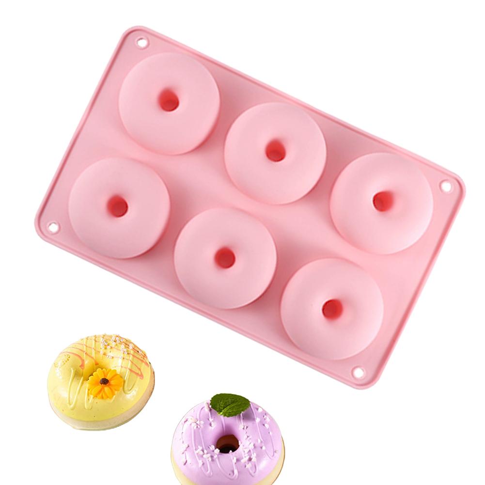 1PC Silicone Donut Mold Baking Utensils Cake Chocolate Round Mold High Temperature Resistant Pudding Macaron Cake Mold Pastry