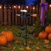 Spooky Seasonal Yard Accents Witch Garden Wind Spinner, Halloween Resin Statue Stake, Bats Themed Outdoor Decor And Spinner for Art Lawn Pathway Metal