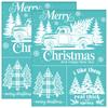 Self-Adhesive Silk Screen Printing Stencil for Painting On Wood DIY Decoration T-Shirt Fabric Christmas Tree 280x220mm