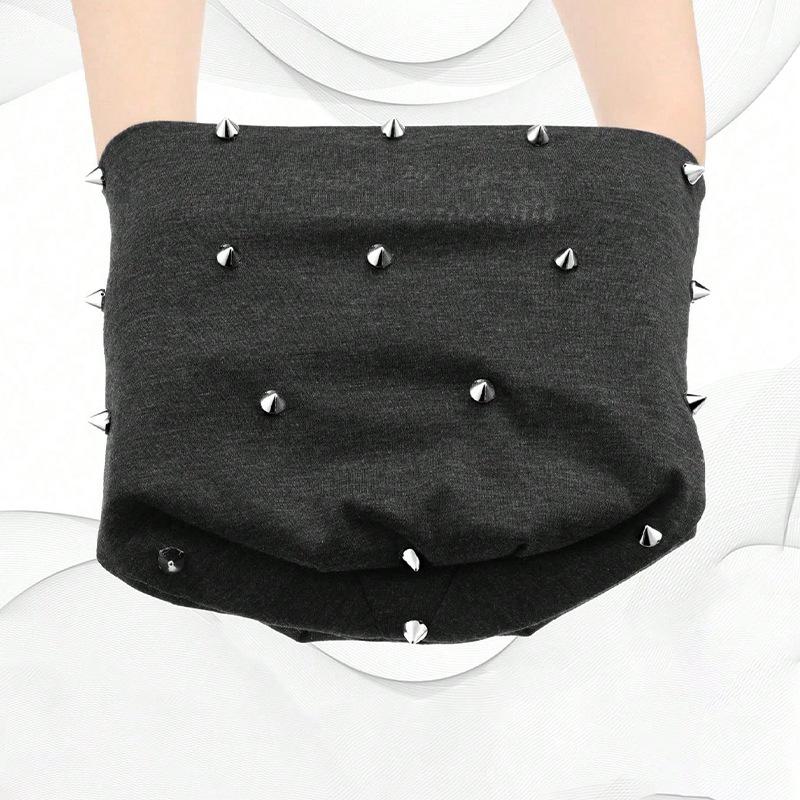 Fashionable autumn and winter pentagonal star rivet head cap, trendy headscarf cap, windproof cap, toe cap, knitted cap