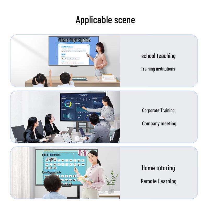 KONKA 55-inch 4K Smart Interactive Flat Panel Display with Mobile Cart (CN Version)