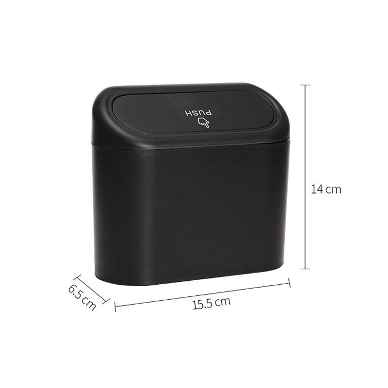Car Trash Can with Lid Hanging Vehicle Garbage Organizer Case Storage Box Plastic Pressing Trash Bins Auto Interior