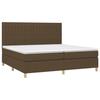 Maison Exclusive - Sommier à lattes de lit matelas et LED Marron foncé 200x200 cm