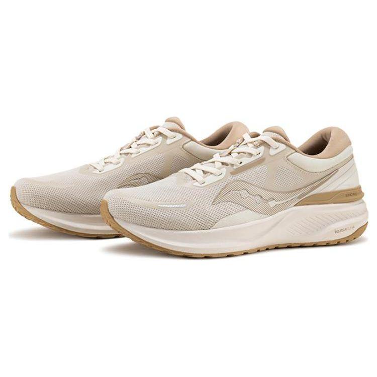 Saucony Puff Comfortable Shock Absorption Non-Slip Wear-Resistant Lightweight Low-Top Training Running Shoes Unisex Running Shoes Brown White S28194-2