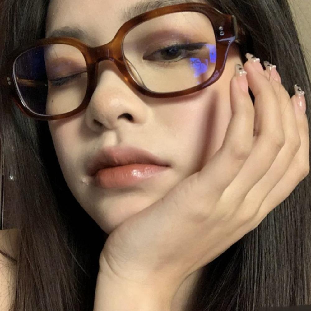 Vintage Clear Lens Square Frame Glasses Frame for Women Anti Blue Light Eyewear Goggles New Fashion Y2K Style Eyeglasses Frame