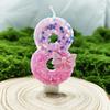 Creative Design Pink Bow Digital Birthday Candle Cake Decoration Year Old Party Candle