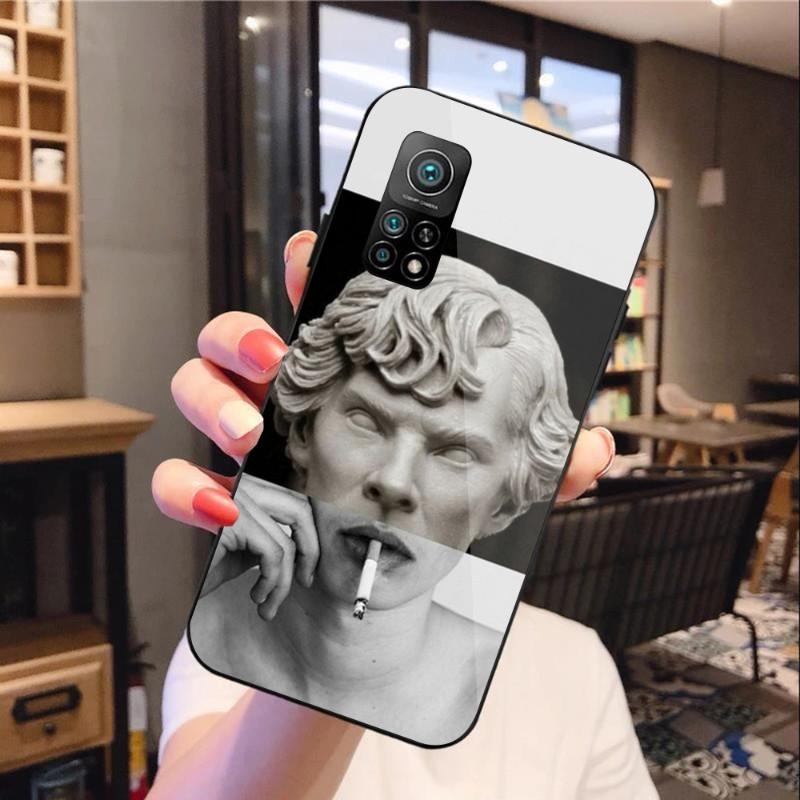 

Модный милый чехол для телефона David Art для Xiaomi 12 11T 10 9 Redmi Note 11 10 10S Pro Redmi 9 9A 8, черный стеклянный чехол для телефона из поликарбоната Redmi 9T