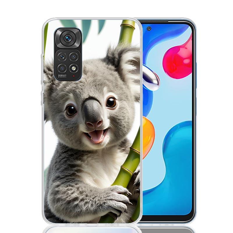 Koala Kawaii Cute Animal Phone Case For Xiaomi Redmi Note 15 14 13 12S 12 Pro Plus 11S 11E 11 11T 10S 10 Art Soft Pattern Cover