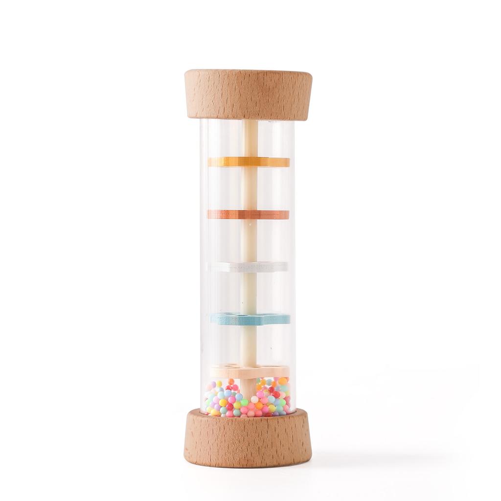 Montessori Rain Stick Toy For Babies Wooden Rainmaker Musical Shakersensory Educational Instrument For Toddlers 6-12 Months