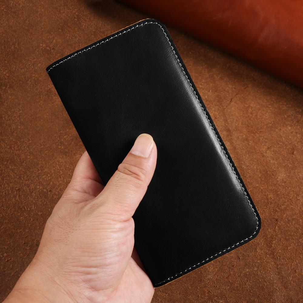 Luxury Oil Wax Genuine Leather Flip